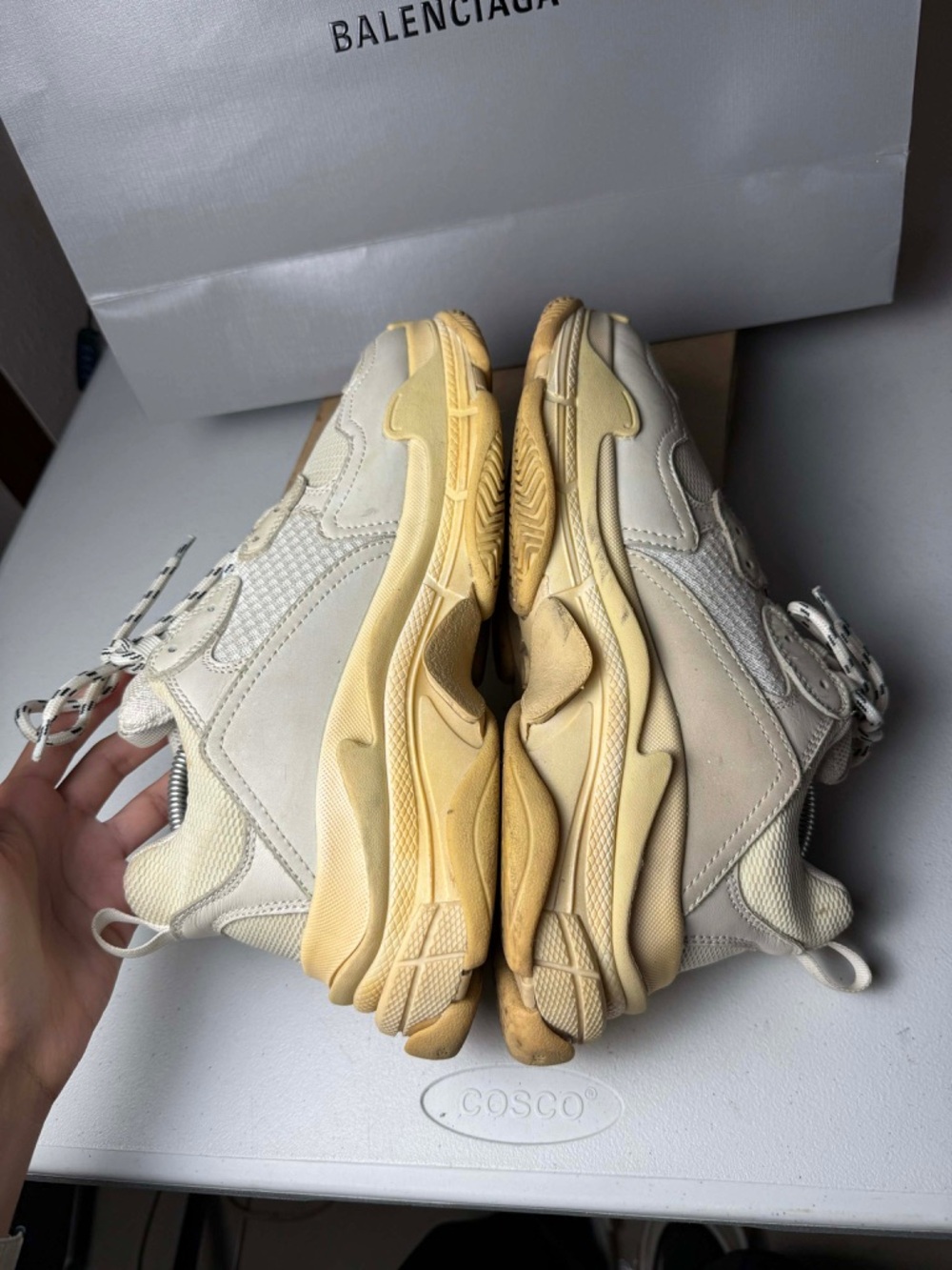 BALENCIAGA TRIPPLE S SNEAKERS WHITE 42 (9 US) IN EXCELLENT CONDITION!! - Picture 9 of 13